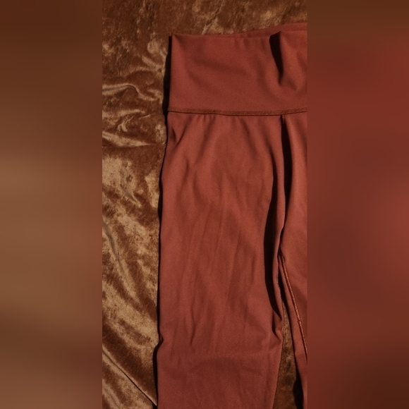 Adidas Red Wide Band XS Ankle Leggings - Picture 3 of 12